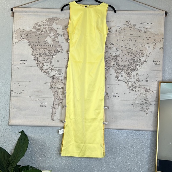 RARE HOUSE OF CB 'Phedra' Yellow Crystal Embellished Dress NWOT - Picture 7 of 13